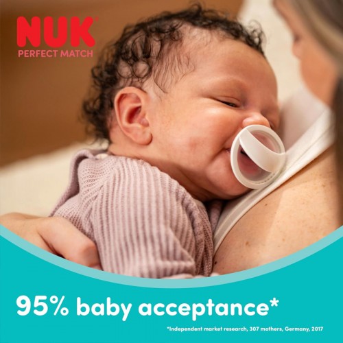 NUK Perfect Match Silicone Soother Pacifier 2pcs/box | 0-6 Months | Made in Germany